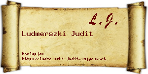 Ludmerszki Judit névjegykártya